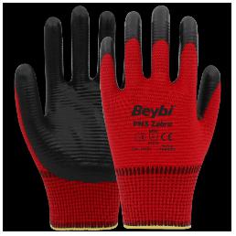 BEYBİ PN3 ZEBRA ELDİVEN KIRMIZI SİYAH NO: 10 -PBE0007